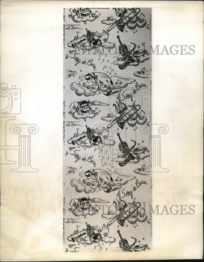 1948 Press Photo First wallpaper made for film promotion by SK Lonegren Inc