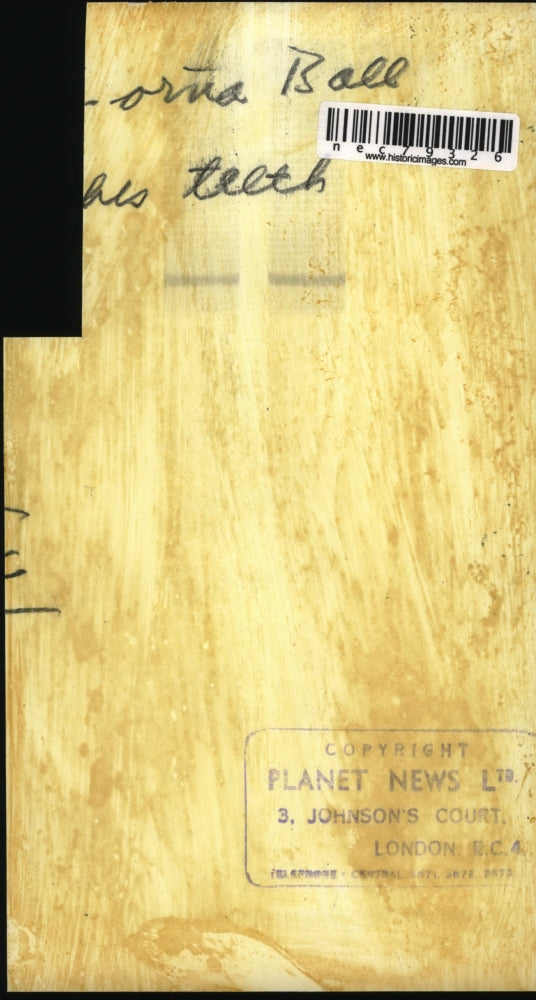 Press Photo Miss Lorna Ball at her home at bathroom sink