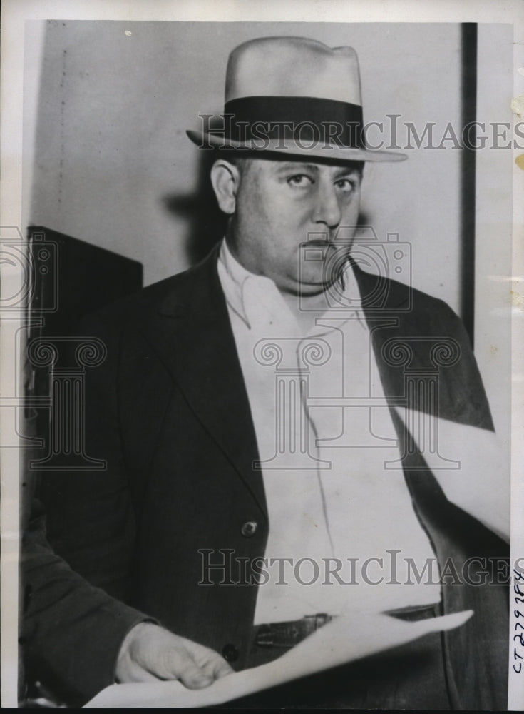 1934 Press Photo Earl Renner arrested I Chicago for strike breaking
