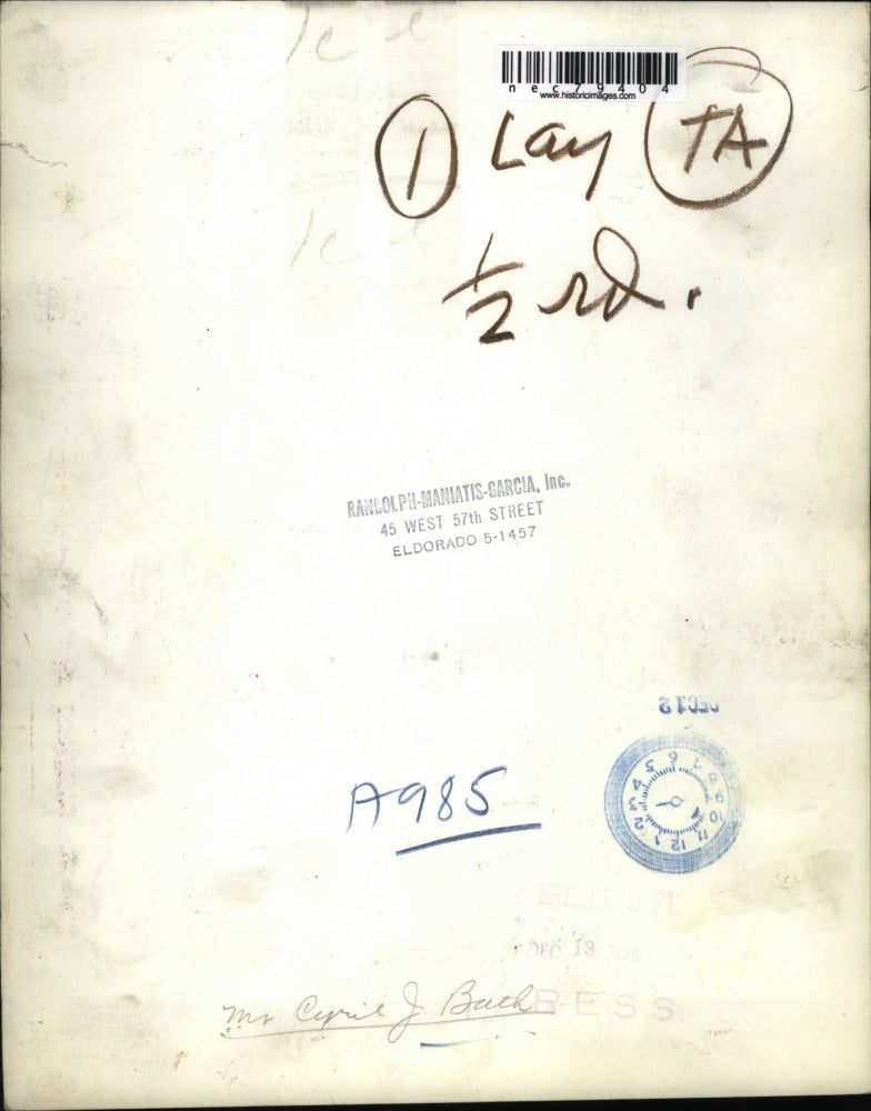 1936 Press Photo Mr. Cyril J Bath, Author