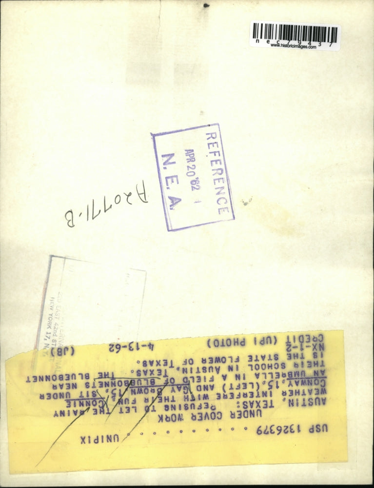 1962 Press Photo Austin, Tex Connie Conway & Gay Brown & bluebonnets