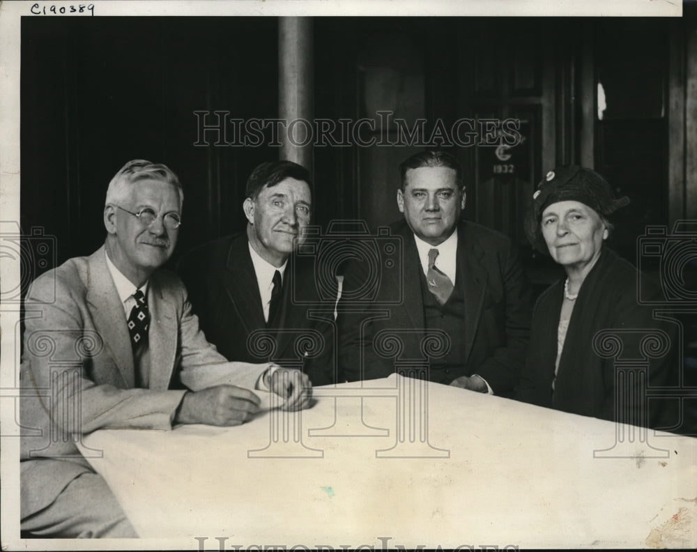 1932 Press Photo Safford McBride Cherrington & McCullough Attend RNC Convention