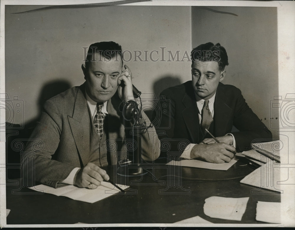 1932 Press Photo Lt. Walter Coughlin and Trooper Gables for baby's return