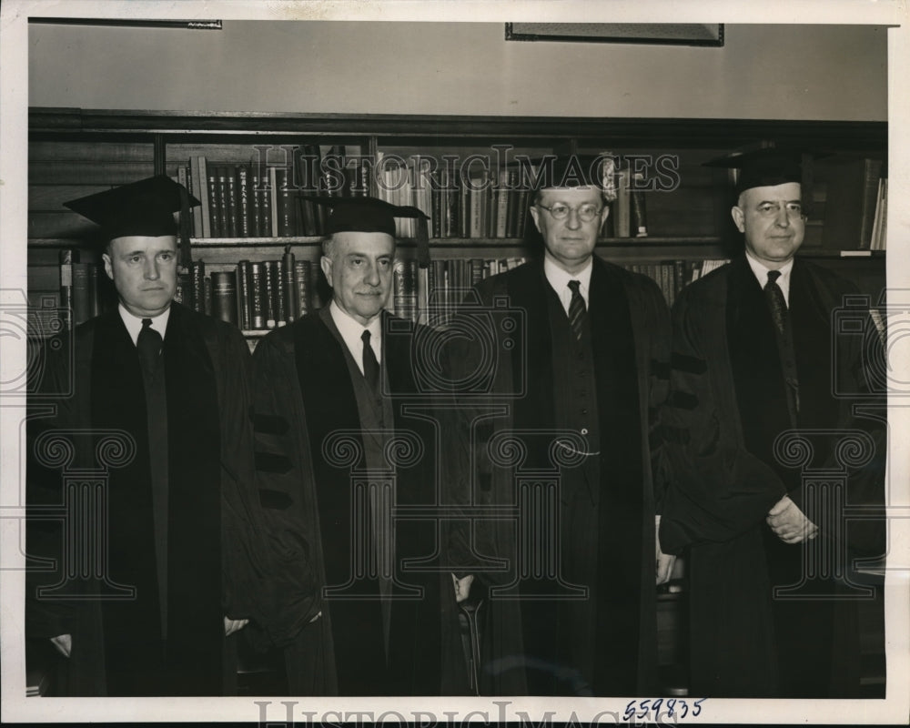 1940 Press Photo Dr. Stearns, Del Campo, The Marqouess of Lothian, & Beed