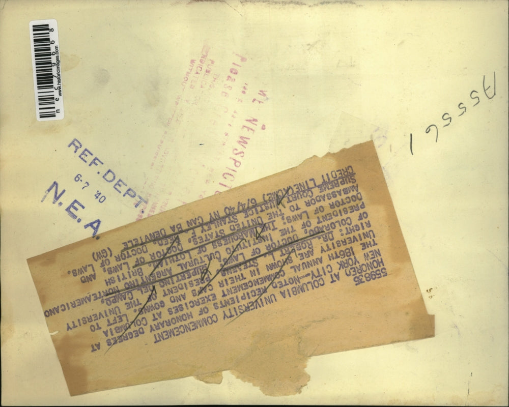 1940 Press Photo Dr. Stearns, Del Campo, The Marqouess of Lothian, & Beed