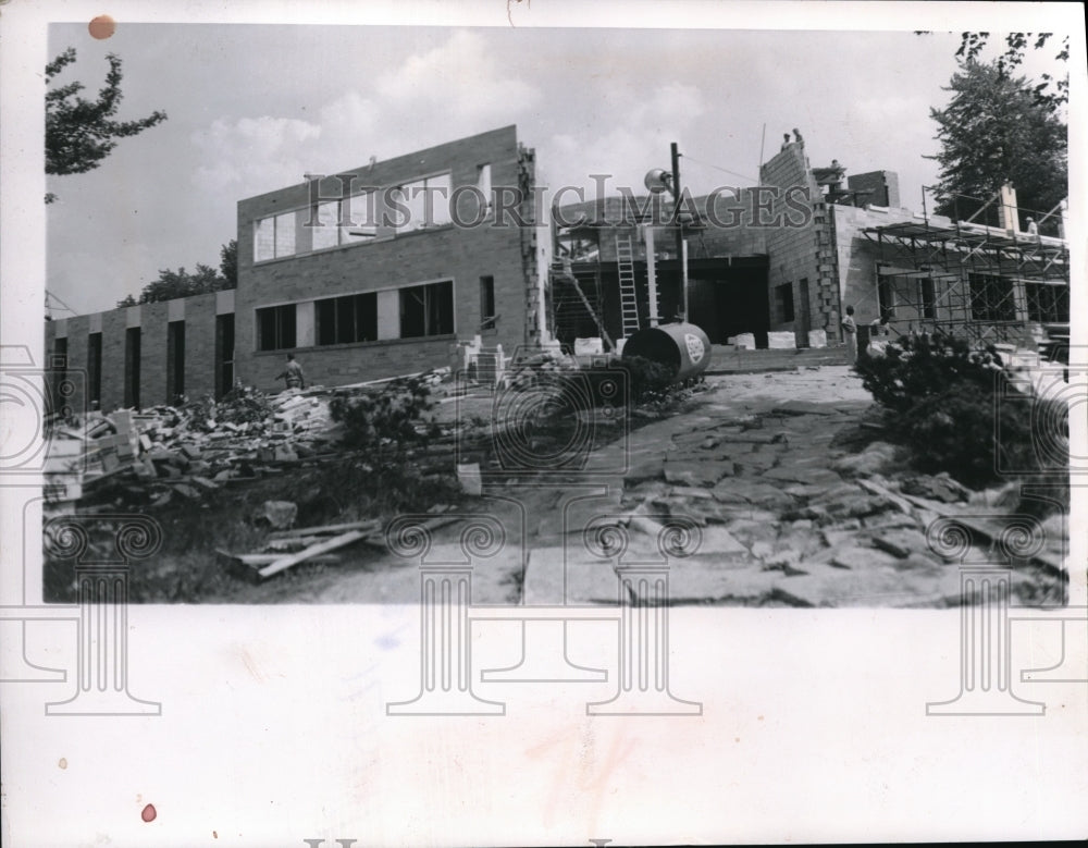 1957 Press Photo View of the Construction on the new Parma CIty Hall