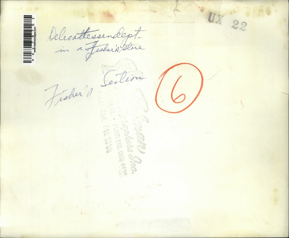 Press Photo Delicathessen Department in a Fisher's Store