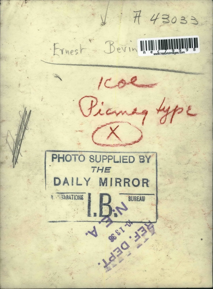 1936 Press Photo Ernest Bevins
