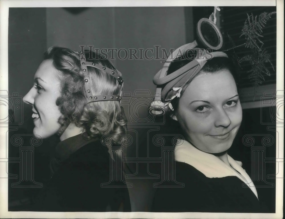 1938 Press Photo Bert Morrison Most Unusual Hat