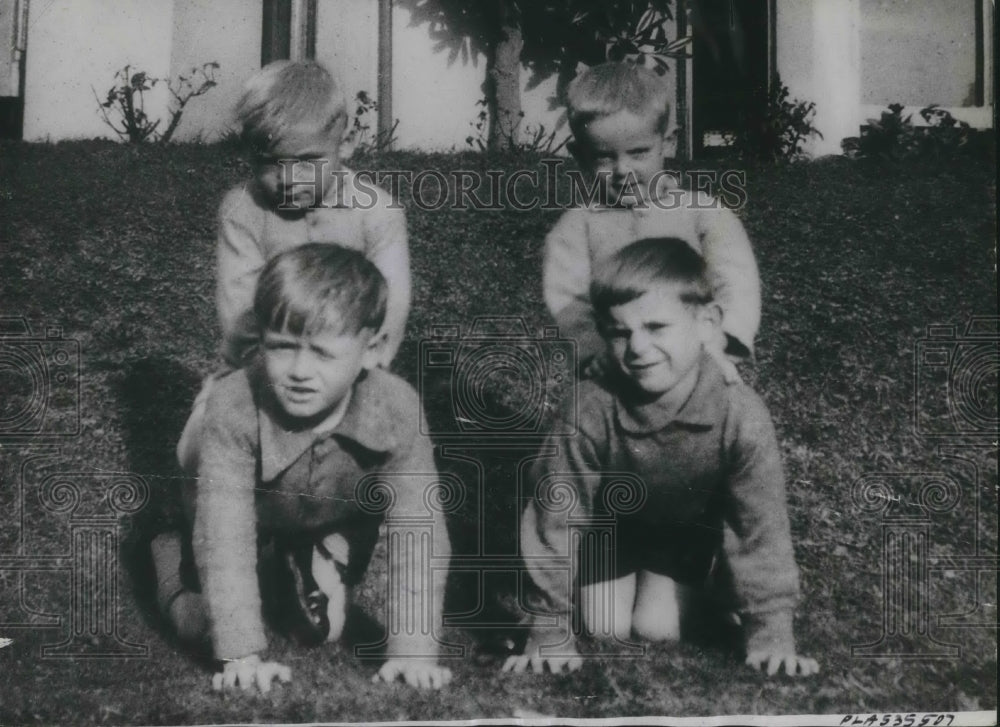 1939 Press Photo Two sets of Twins children of Officer William J.Jones.
