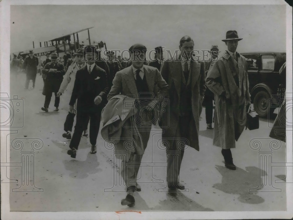 1932 Press Photo Prince of Wales & Prince George at Bordeauz