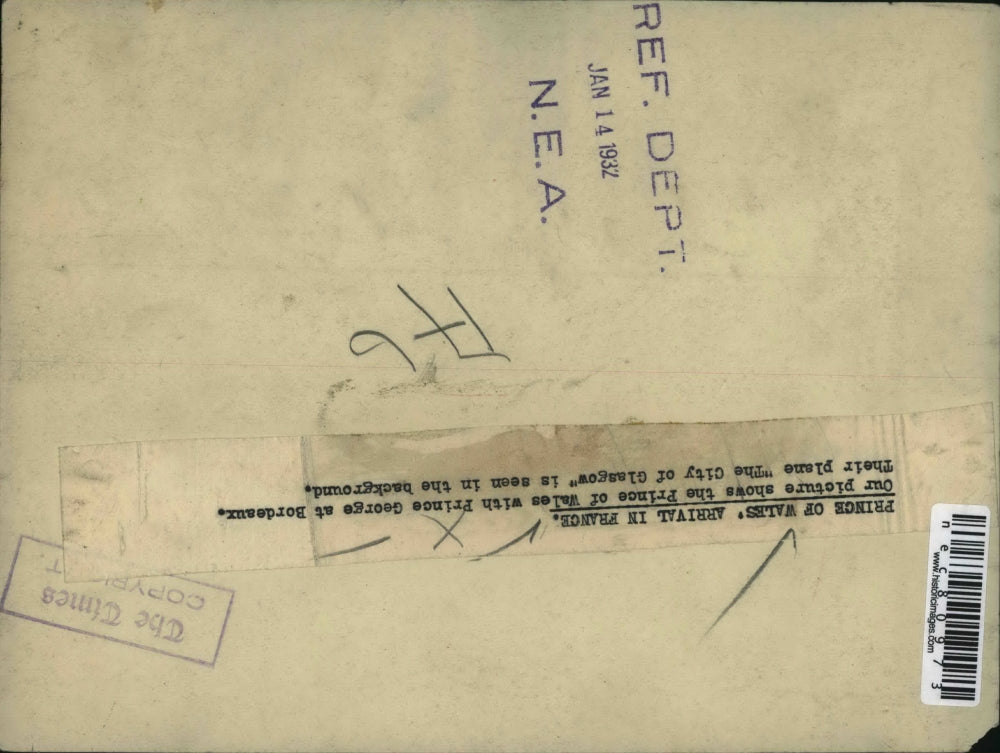 1932 Press Photo Prince of Wales & Prince George at Bordeauz