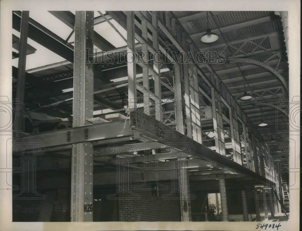 1940 Press Photo Belmont Park racetrack construction in NY