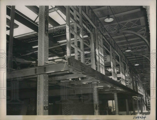 1940 Press Photo Belmont Park racetrack construction in NY