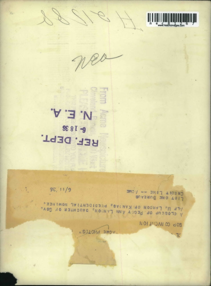 1936 Press Photo Peggy Ann Landon