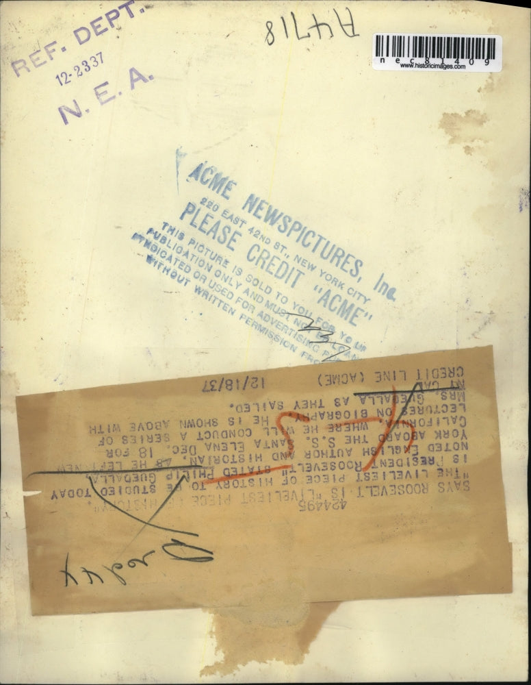 1937 Press Photo Philip Guedalla British Author & Mrs Guedalla to California