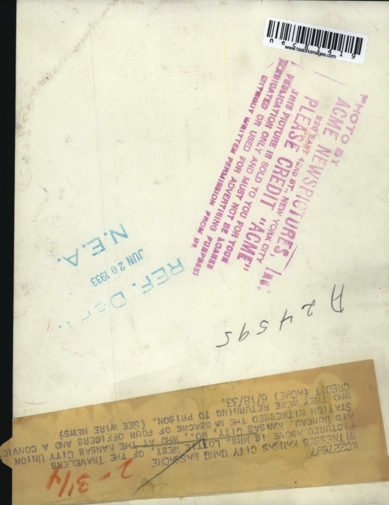 1933 Press Photo Kansas City Mrs Lotie West at a hearing on a murder