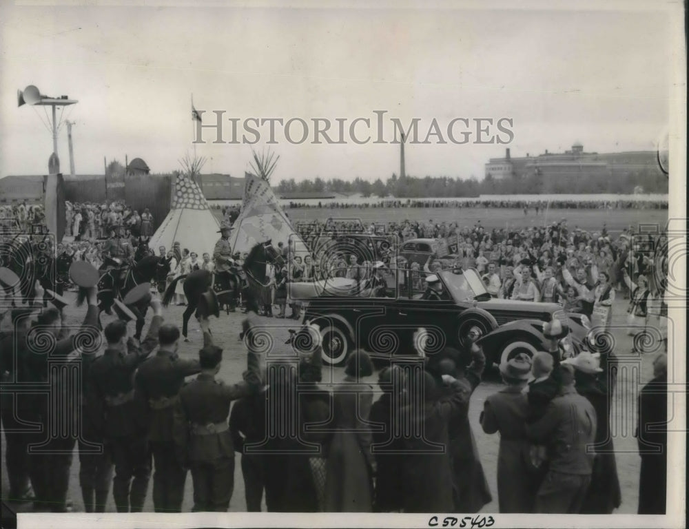 1939 Press Photo King George & Queen Elisabeth on tour of Regina, Saskatchewan