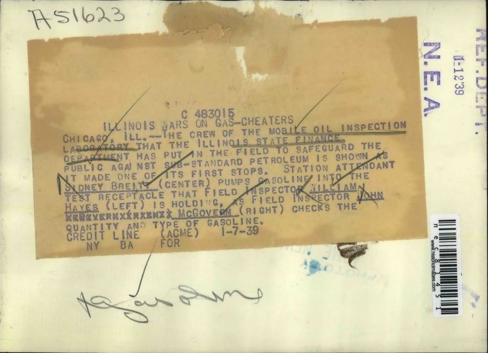 1939 Press Photo Mobile Oil Inspection Laboratory Goes Into Effect