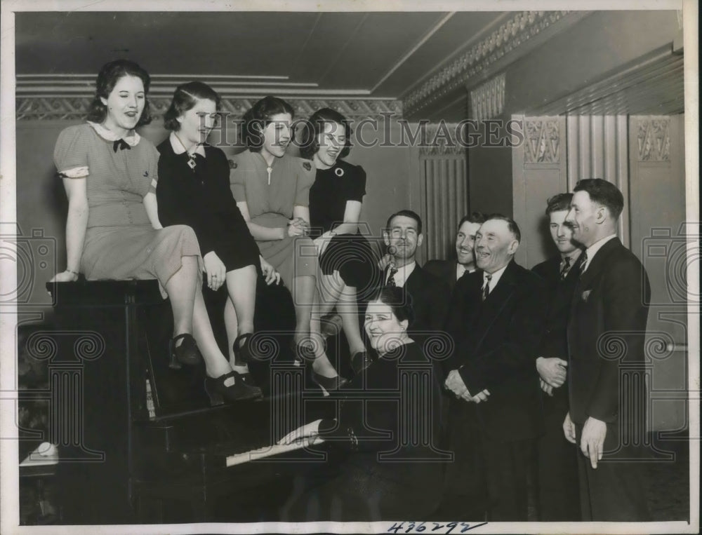 1938 Press Photo Mrs. Rancourt And Mr. Beaule Children Wed Each Other