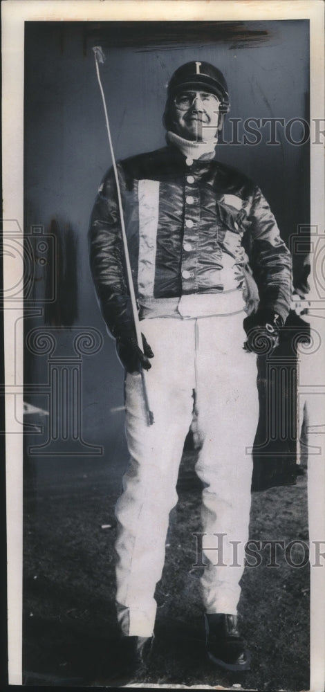 1973 Press Photo Herve Filion winner of 6 of 9 horseraces at Northfield