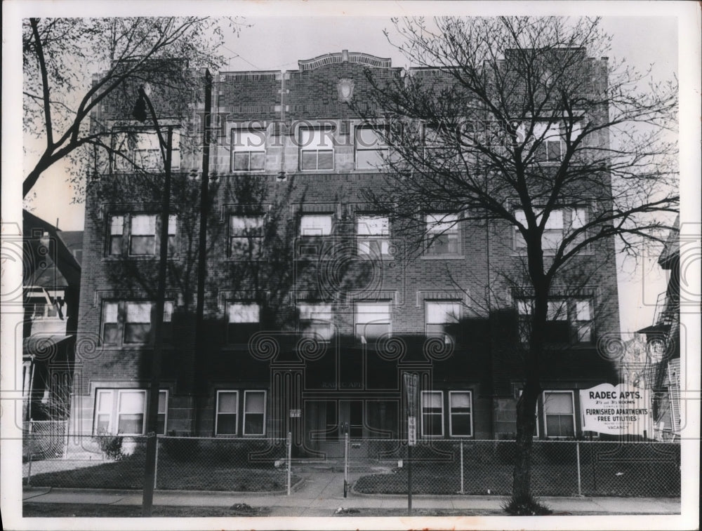 1963 Press Photo An apartment building in Cleveland Ohio