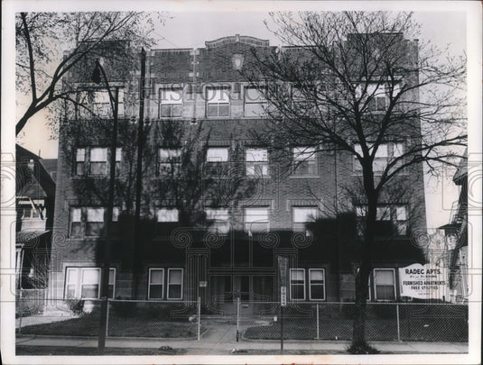 1963 Press Photo An apartment building in Cleveland Ohio
