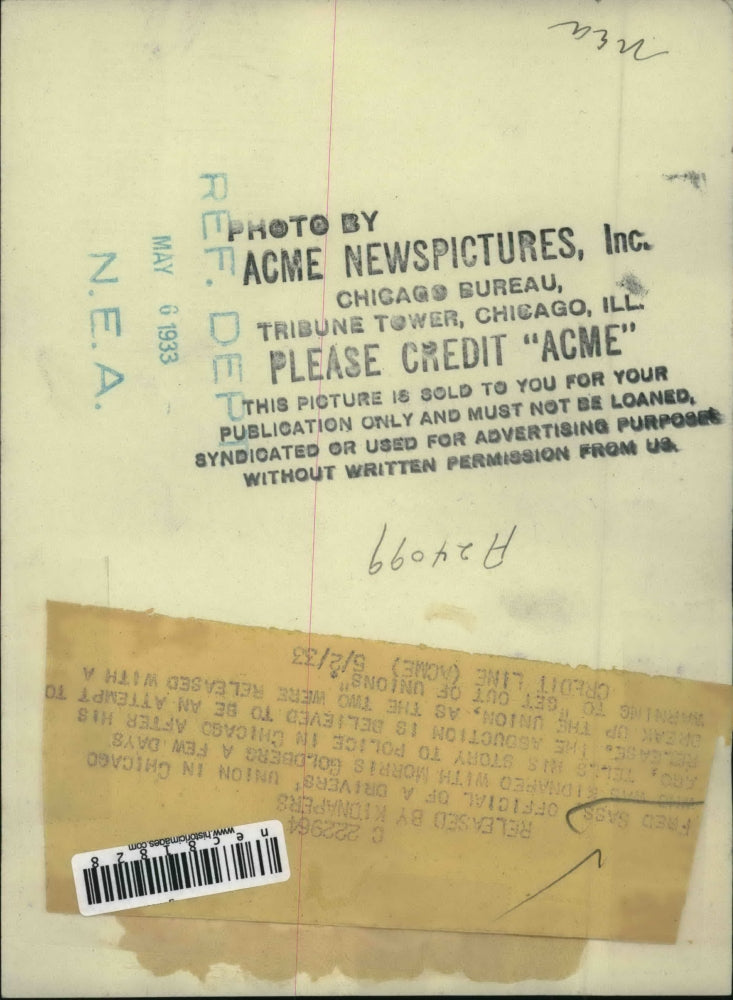 1933 Press Photo Fred Sass official of Chicago Drivers Union