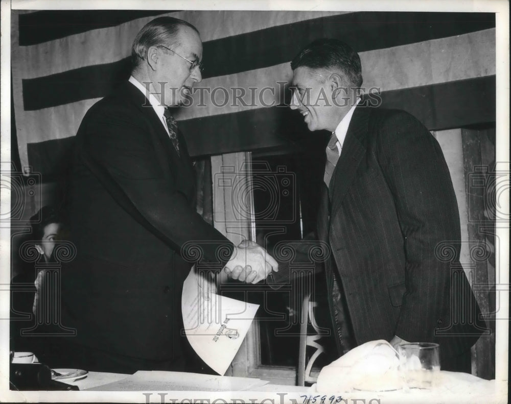1944 Press Photo Fred Ospedale and Donald Nelson