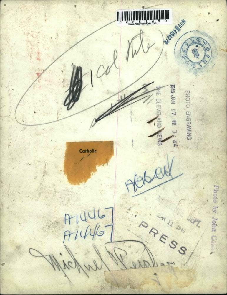 1940 Press Photo Michael Teigler in Cleveland Ohio