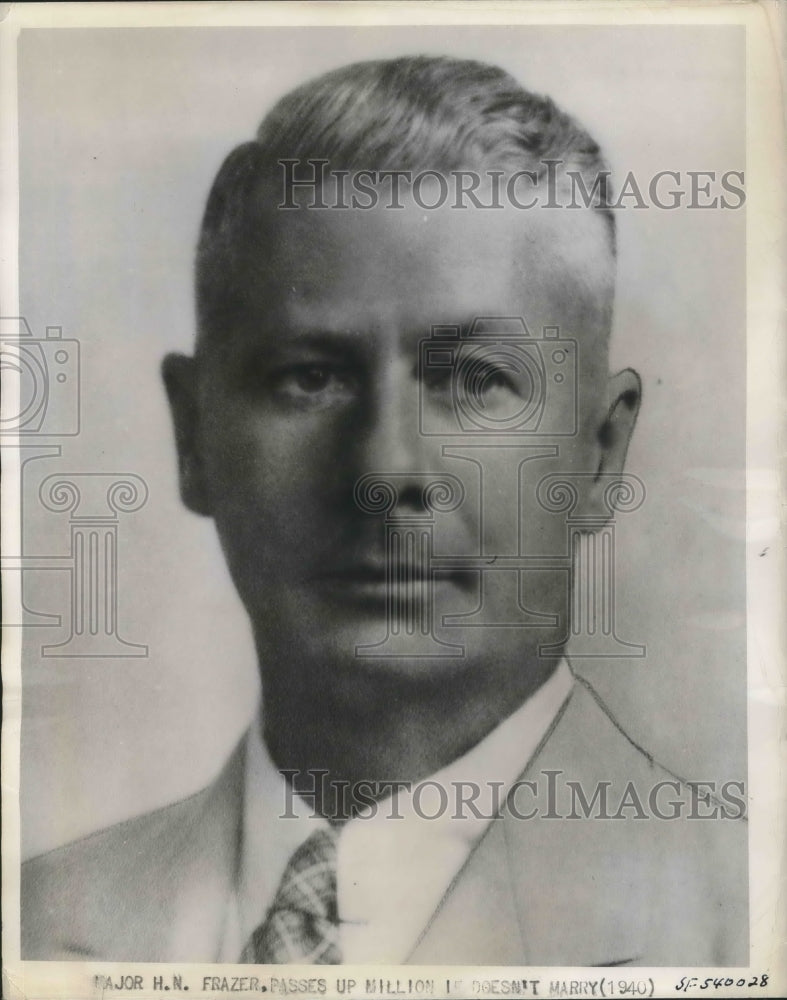 1940 Press Photo Okanagan Falls, B.C. Major Hugh N Fraser