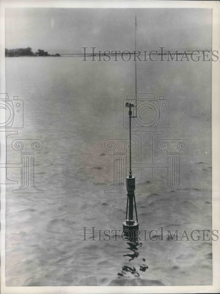1956 Press Photo Floating Weather Station Used by U.S. Navy