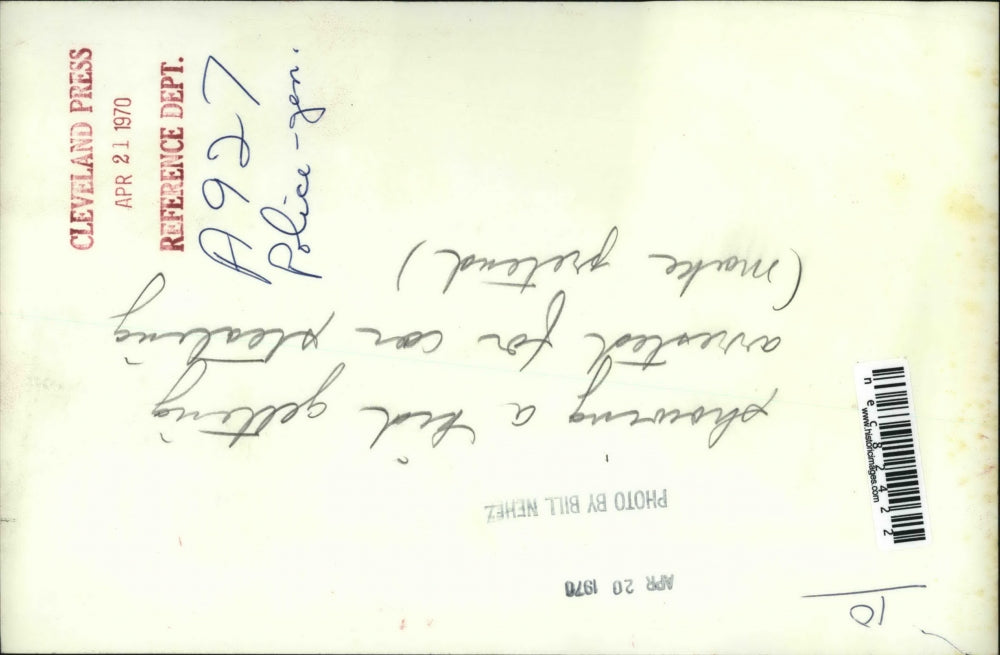 1970 Press Photo A kid being arrexted by Cleveland police