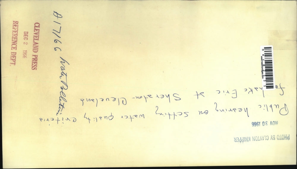 1966 Press Photo People in attendance at a Public Hearing on Water Quality