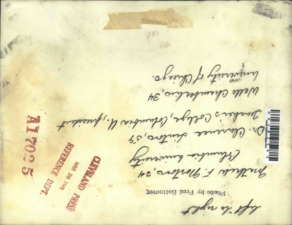 1949 Press Photo Mathew Norton, Dr. Clarence Linton, Wells Chamberlin