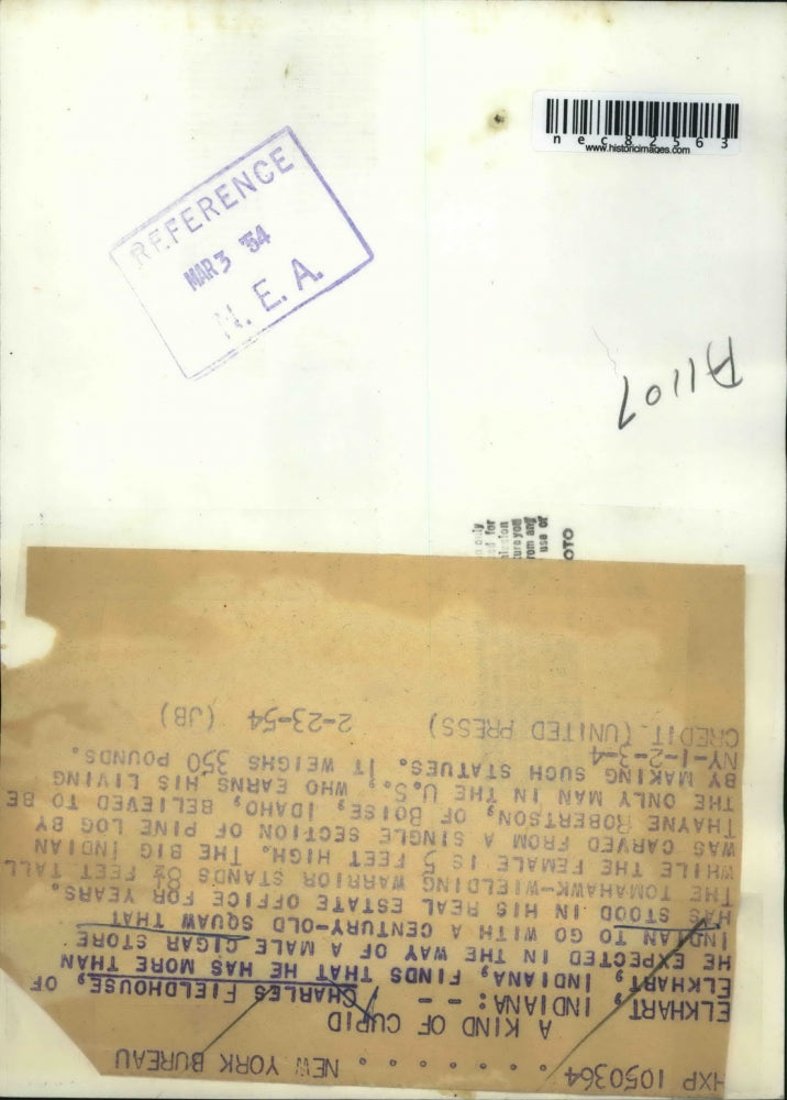 1954 Press Photo Charles Fieldhouse of Elkhart, Indiana