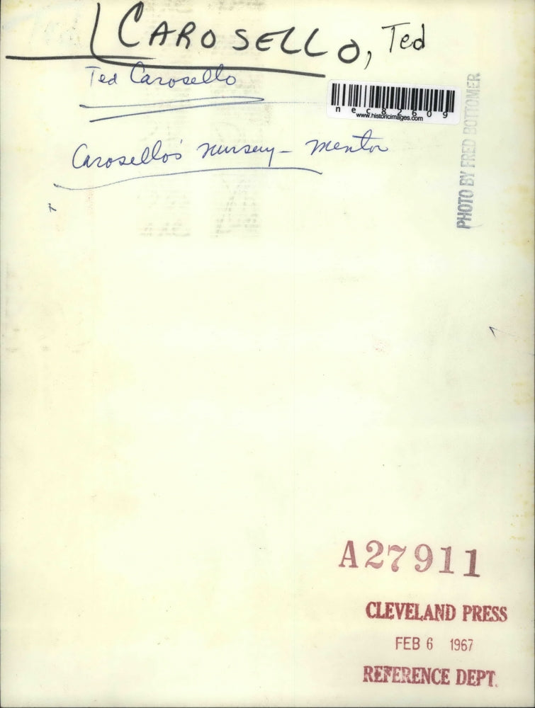 1967 Press Photo Ted Carosello of Carosello's Nursery