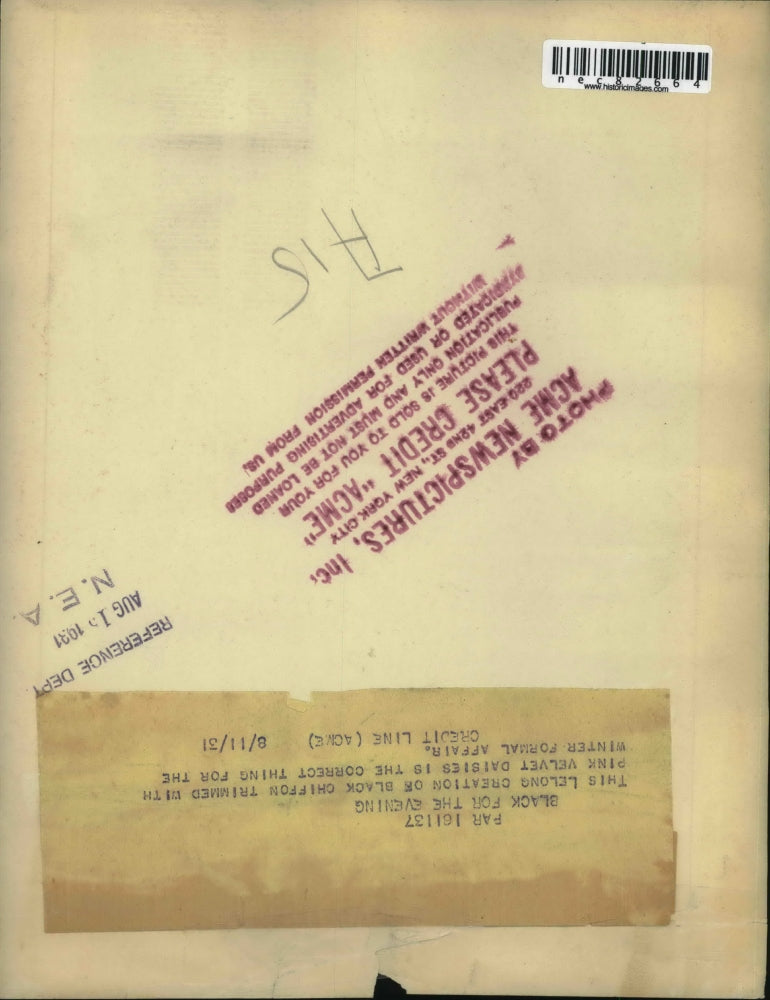 1931 Press Photo Winter formalwear