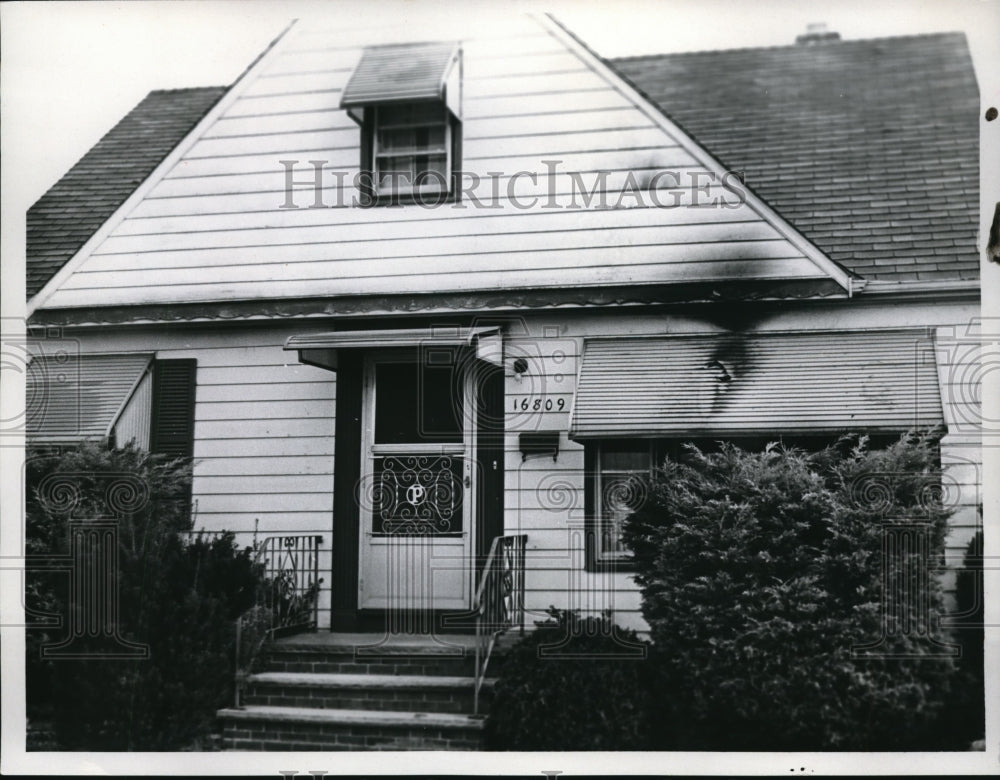 1967 Press Photo Fire Bomb Damage to Home of Mrs. Elizabeth Perry