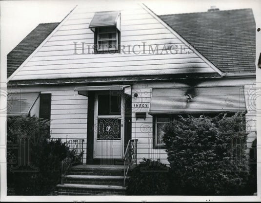 1967 Press Photo Fire Bomb Damage to Home of Mrs. Elizabeth Perry
