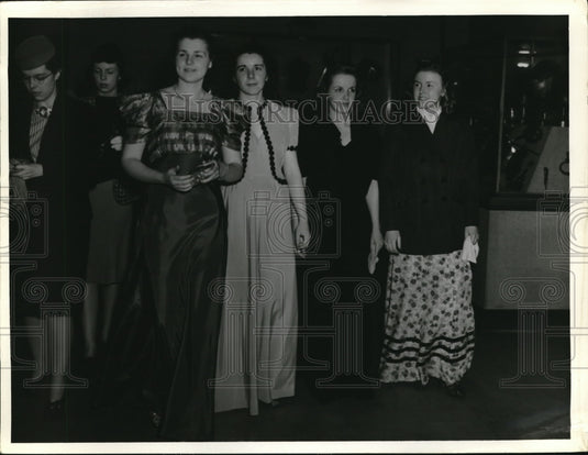 1940 Press Photo Mary Jane Bouse, Elsie Beerbower, Margaret Lloyd, V. Songabough