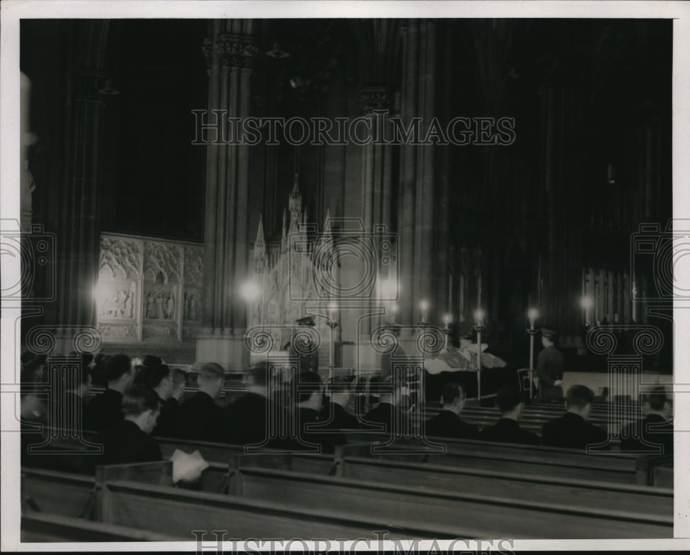 1938 Press Photo Guard of Honor Keep Vigil Around Body of Patrick Cardinal Hayes- Historic Images