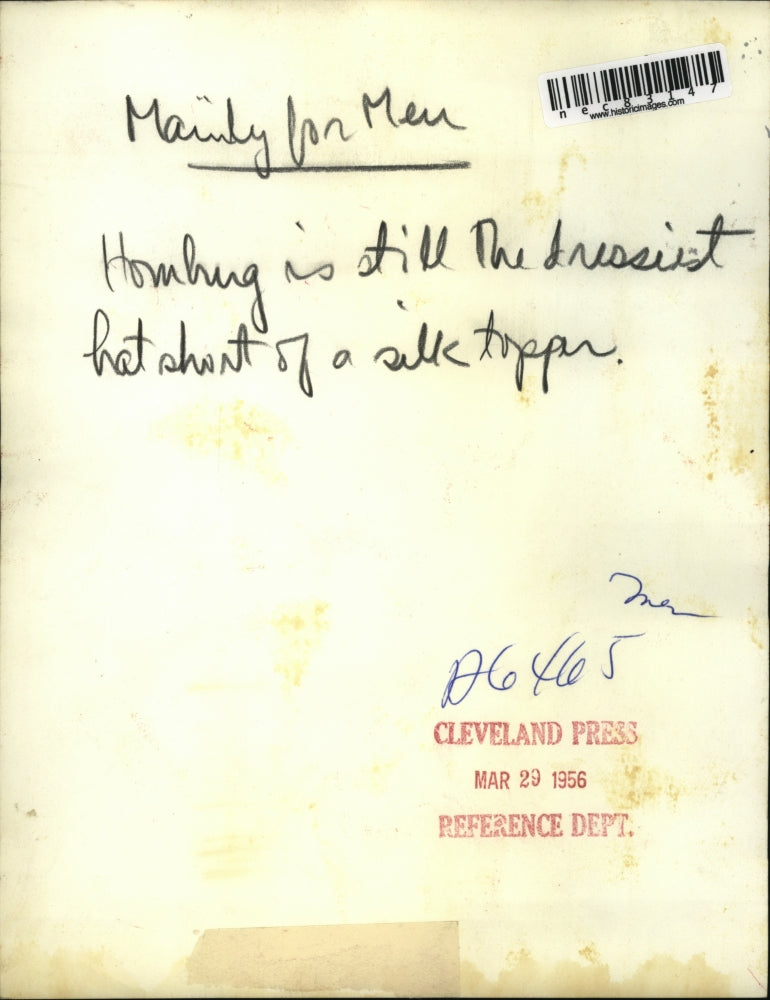 1956 Press Photo Hamburg hat short of a silk topper for men