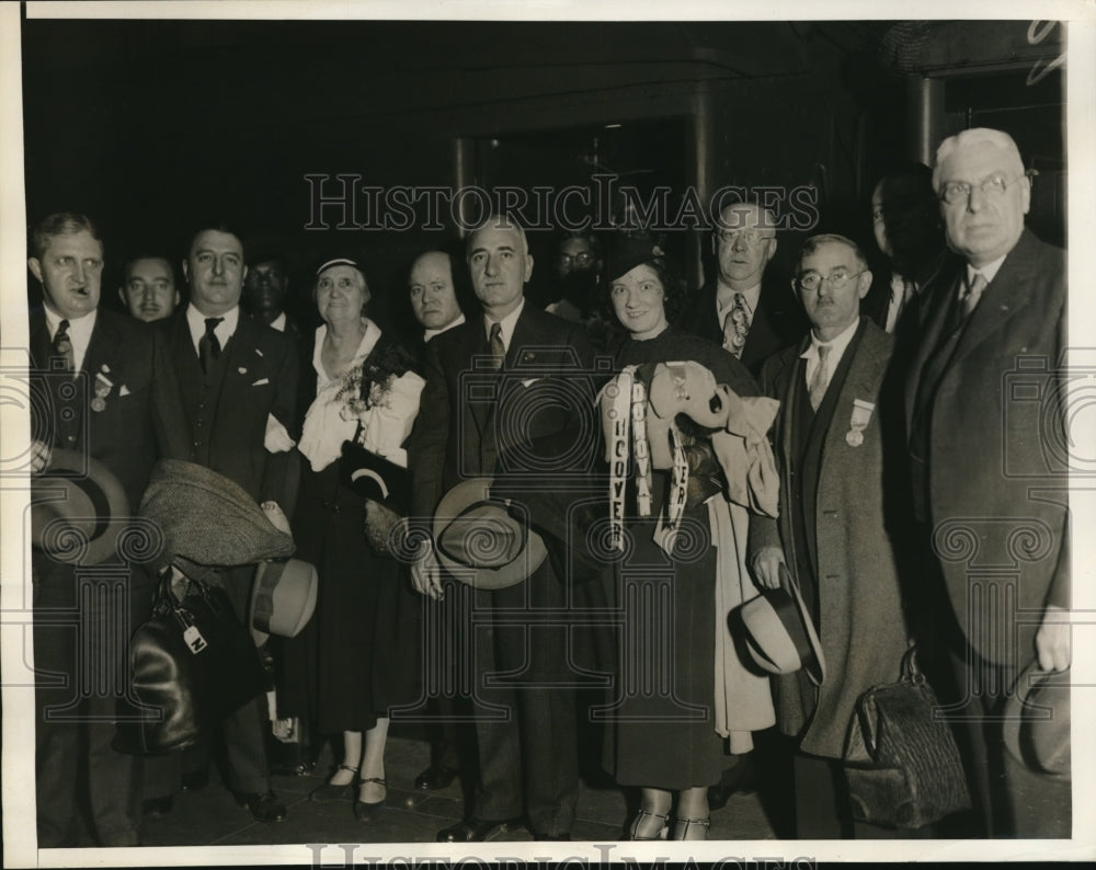 1932 Press Photo Maude Neale, Nicholas H.Pinto, Peggy Bergen Kuhn, Convention