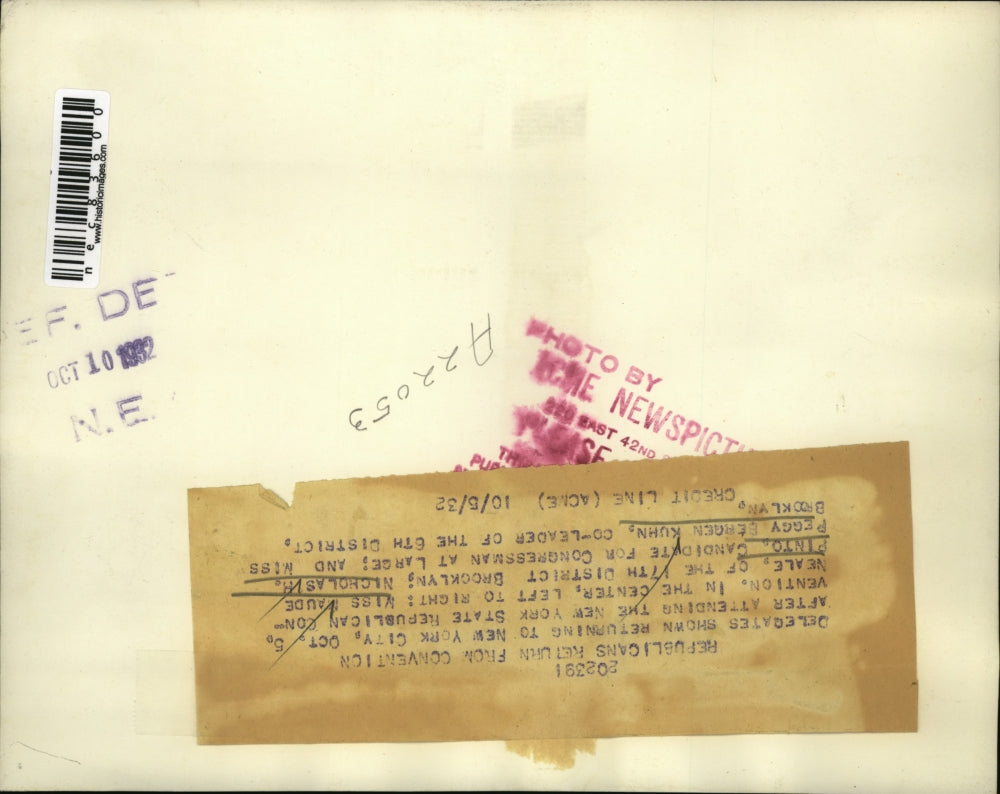 1932 Press Photo Maude Neale, Nicholas H.Pinto, Peggy Bergen Kuhn, Convention