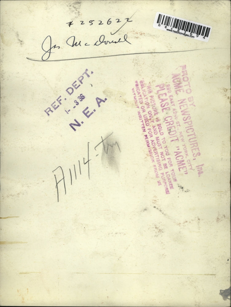 1936 Press Photo Joseph McDowell