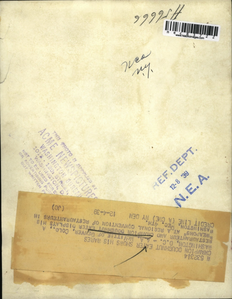 1939 Press Photo DC AA McVittle at Restraunteurs convention