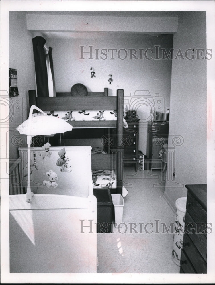 1967 Press Photo E.R. Yoskovich Children's Bedroom