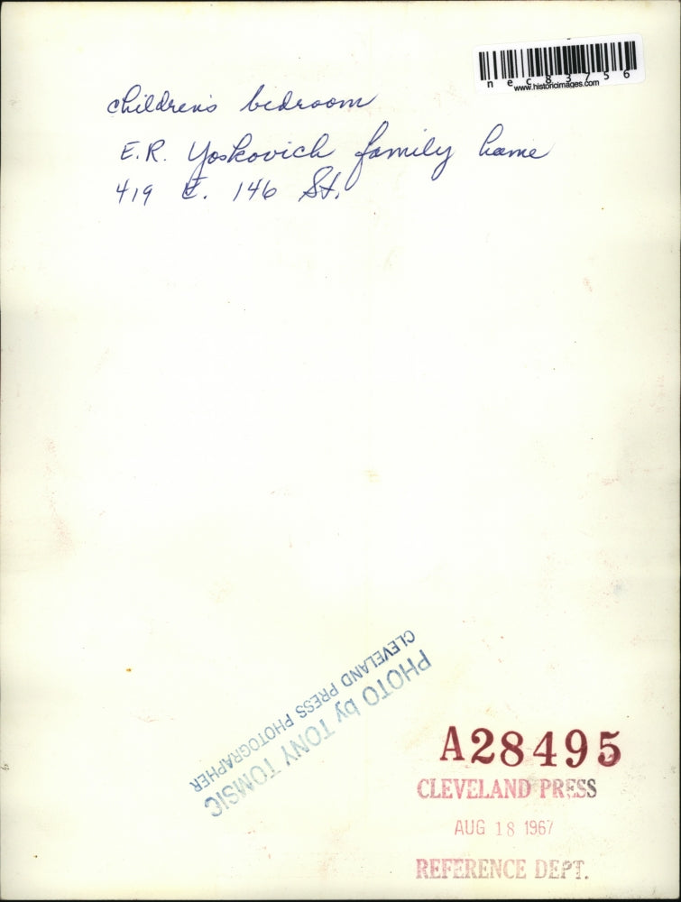 1967 Press Photo E.R. Yoskovich Children's Bedroom