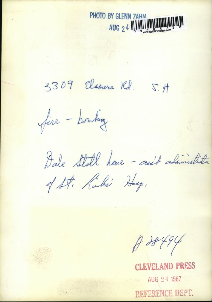 1967 Press Photo Bomb Damage at Dale Stoll Home